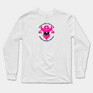 Riding the Pink Pickleball Frontier Long Sleeve T-Shirt